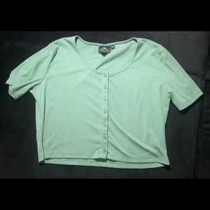 Lazy Oaf button through heart top